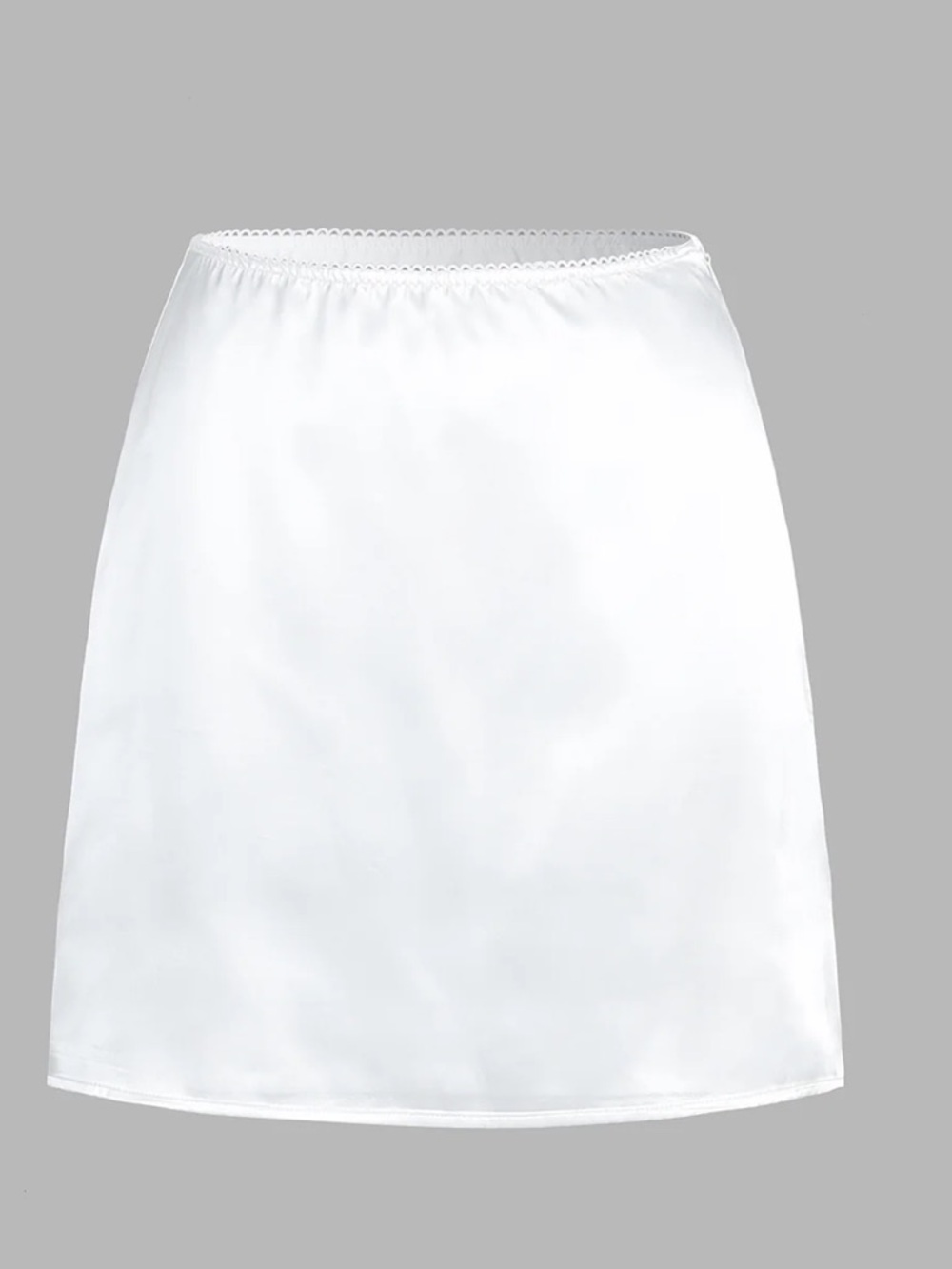 Commense White Satin Open-Back Mini Skirt Set - Picture 5 of 7
